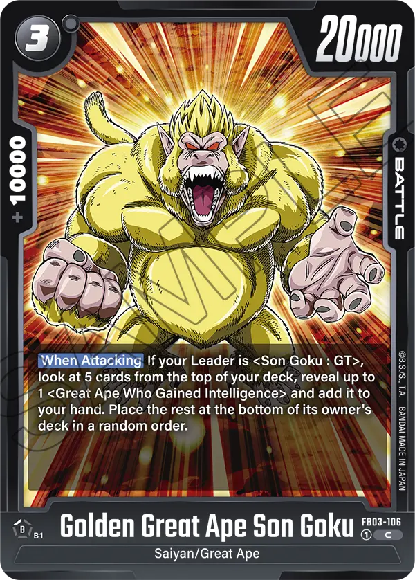 Golden Great Ape Son Goku - FB03-106